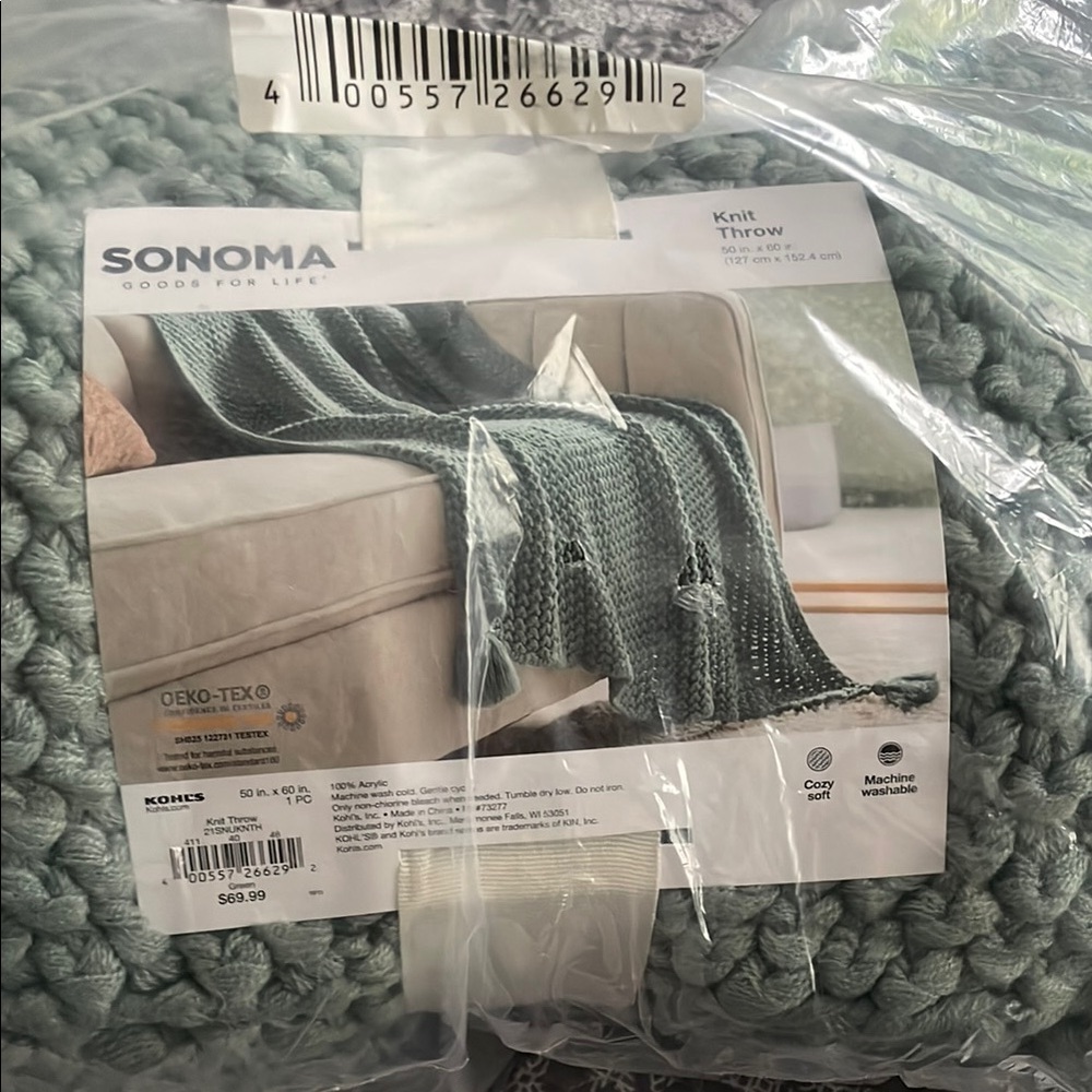 Sonoma Sage Knit Throw